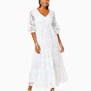 EUC Lilly Pulitzer Breanne Eyelet maxi dress size 10